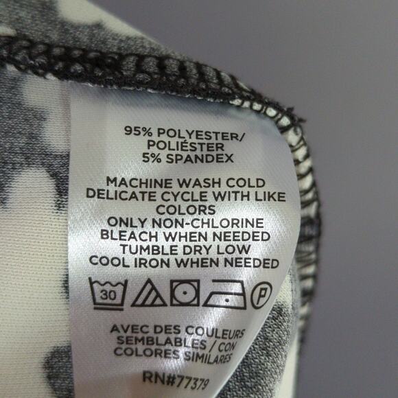 Ann Taylor Wrap Dress Womens L Black White Floral Sleeveless Stretch New - Picture 4 of 9